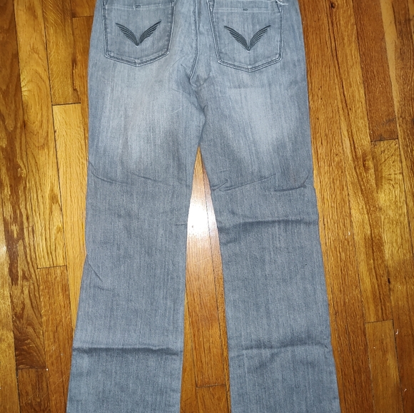 Women's Fabrizio Gianni gray embroidered jeans size 8 - Picture 3 of 5